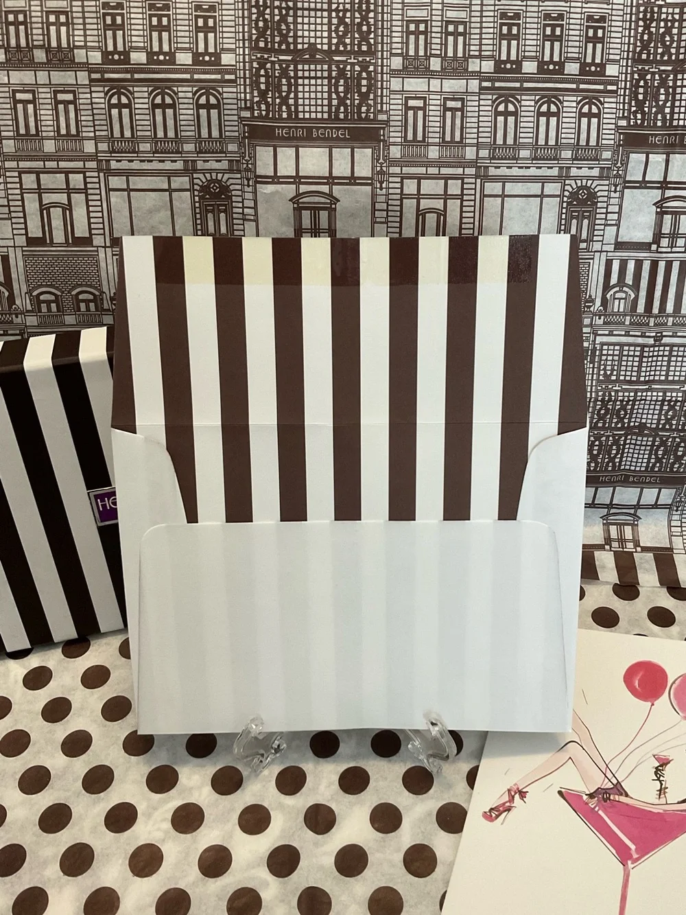 Henri Bendel Notecard “Cheers!” by Izak for Henri Bendel Post + Envelope Set 1
